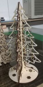 Laser Cut Christmas Tree Template Plywood 6mm Free Vector