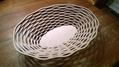 Laser Cut Oval Bowl Template SVG File