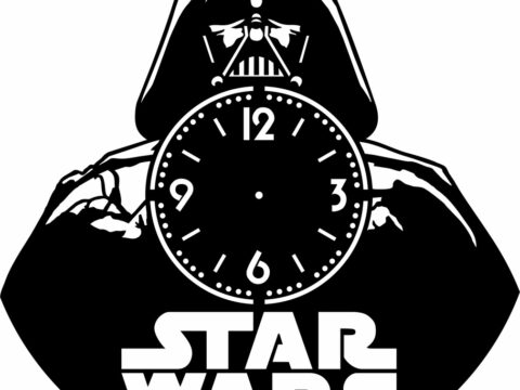 Laser Cut Star Wars Vinyl Clock Template Free Vector