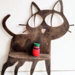 Laser Cut Cat Shaped Shelf Free Vector