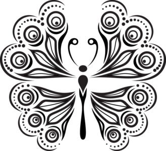 Butterfly Abstract Decor Free Vector