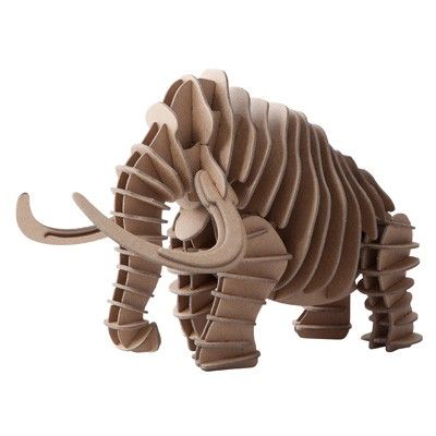 Mammoth 3D Puzzle Laser Cut CNC Plans Free Vector