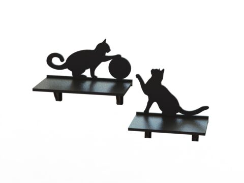 Laser Cut Cat Shelf Free Vector