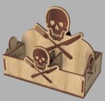 Laser Cut Pirate Napkin Holder Free Vector