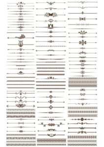 Decorative Elements Border and Page Rules Vectors Free Vector