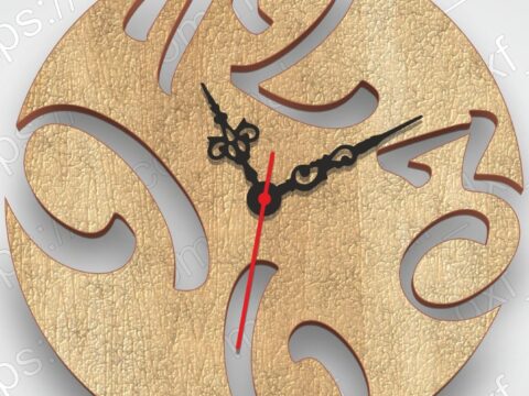 Laser Cut Modern Wall Clock Template Free Vector