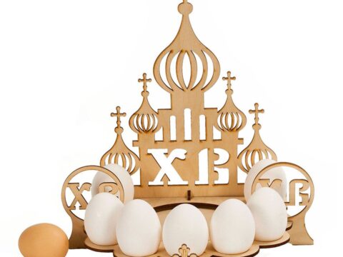 Easter Egg Stand Church Laser Cut Template Free Vector