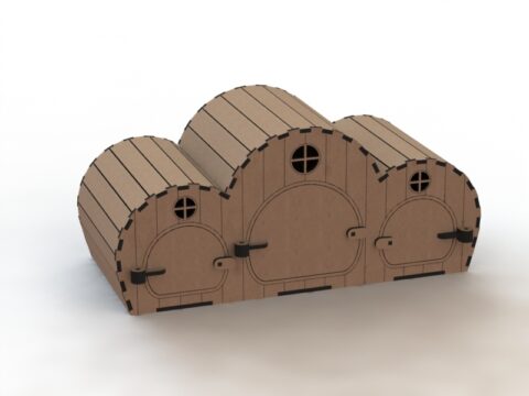 Laser Cut Wooden House Toy For Children 3d Template Free Vector