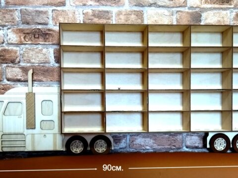 Laser Cut Toy Car Display Shelf Truck Shaped Free Vector