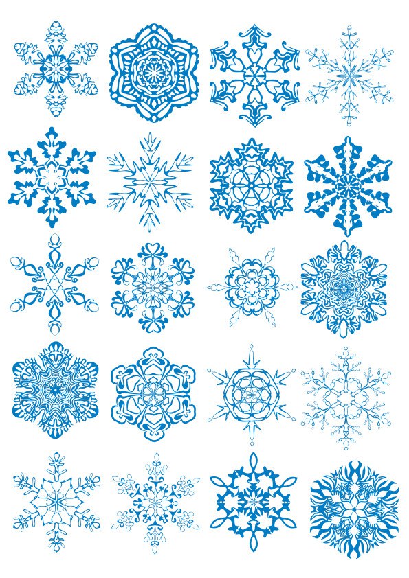 Snowflackes Free Vector - ARABIC CNC