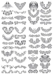 Floral Decor Vector Set Free Vector