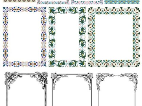 Elegant Decorative Frame Borders Free Vector