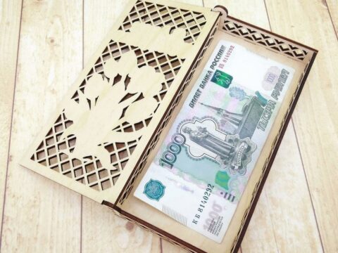 Laser Cut Currency Banknote Case Storage Box Free Vector