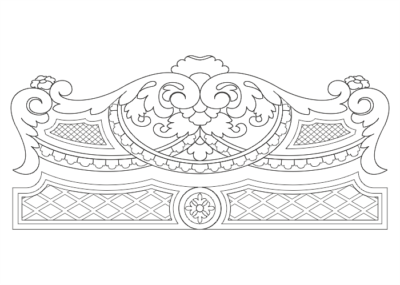 Bed Headboard Design CNC Router Free Vector