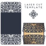 Laser Cut Invitation Card Design Template Free Vector