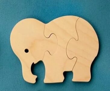 Elephant Jigsaw Puzzle CNC Laser Cut Plans DWG File