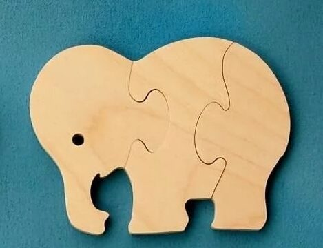 Elephant Jigsaw Puzzle CNC Laser Cut Plans DWG File
