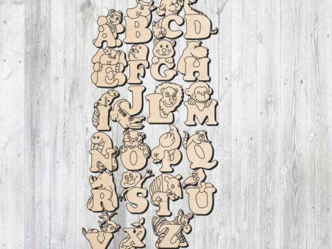 Laser Cut English Letters Alphabet Shapes Free Vector
