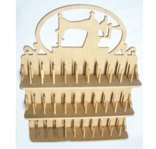 Laser Cut DIY Thread Spool Holder Free Vector