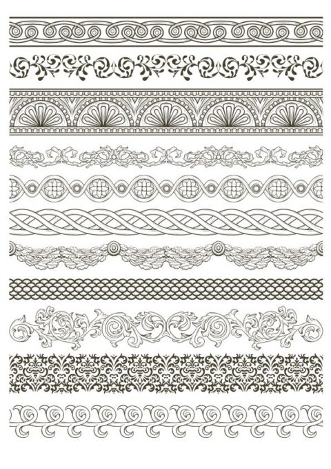 Lace Border Vector Pack Free Vector