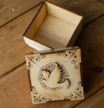 Laser Cut Wooden Box With Pigeon Decor Free Vector