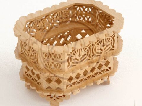 Wooden Decorative Basket DXF File
