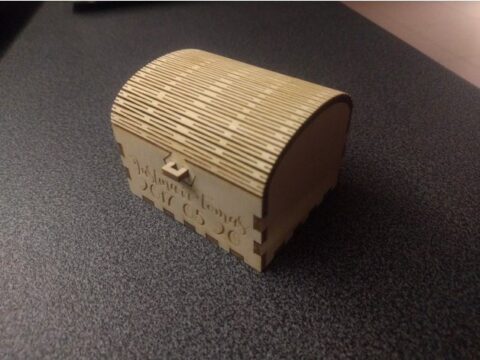 Laser Cut Wedding Ring Box 3mm Plywood DXF File