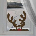 Laser Cutting Deer Window Decor Free Vector