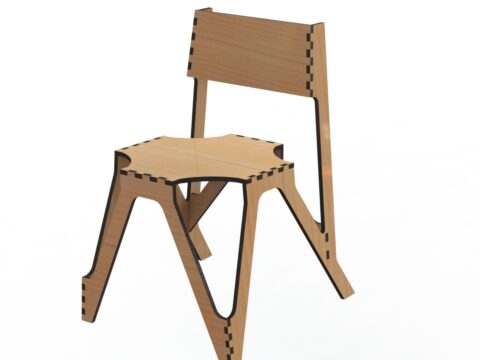 Laser Cut Decor Chair Free Vector