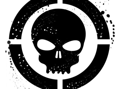 Grunge Skull Symbol Free Vector