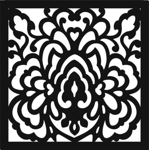 Lattice Floral Pattern Free Vector