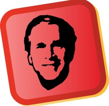 George W Bush Sticker Free Vector
