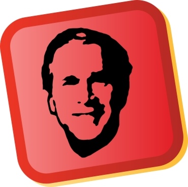 George W Bush Sticker Free Vector