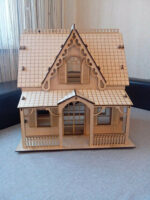 Laser Cut Plywood Model House Free Vector