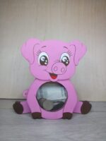 Laser Cut Children Piggy Bank Free Vector
