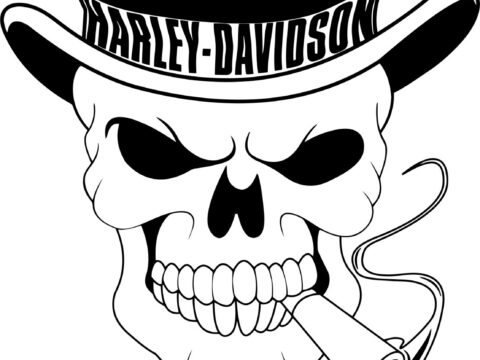 Harley-Davidson Stencil Free Vector