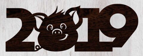 Piggy 2019 Laser Cut Free Vector