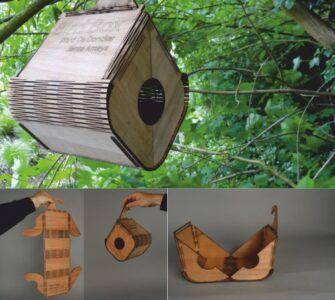 Flexible Plywood Birdhouse DXF File