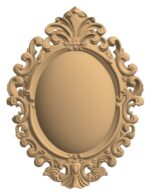 CNC Carved Mirror Frame 3D Model Stl File