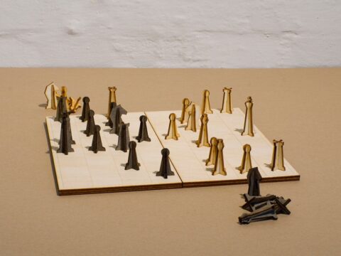 Laser Cut Wooden Chess Pieces DXF File