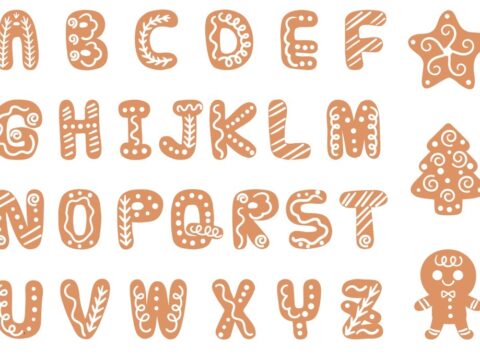 Cookies Alphabet Letters Font Vector Art Free Vector