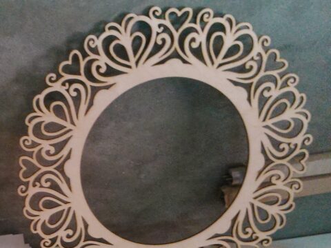 Laser Cut Decorative Round Frame Template Free Vector