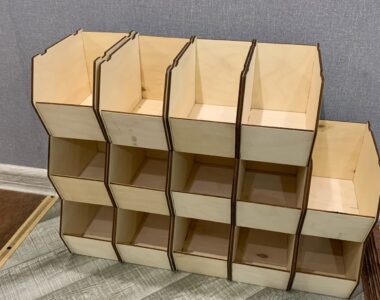 Laser Cut Stackable Storage Bins Boxes 4mm Free Vector