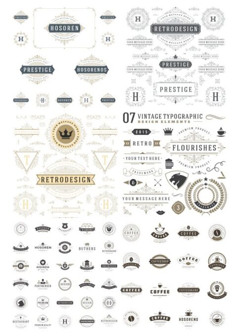 Vintage Element Decor Free Vector