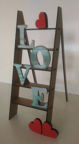 Love Step Ladder Laser Cut Free Vector