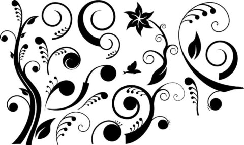 Dreamy Floral Curves Free Vector