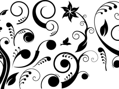 Dreamy Floral Curves Free Vector