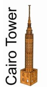 Laser Cut Cairo Tower 3D Model Free Vector