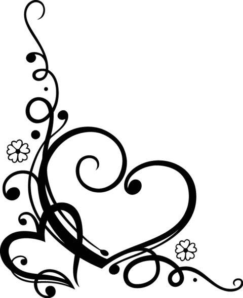 Love Heart Floral Free Vector