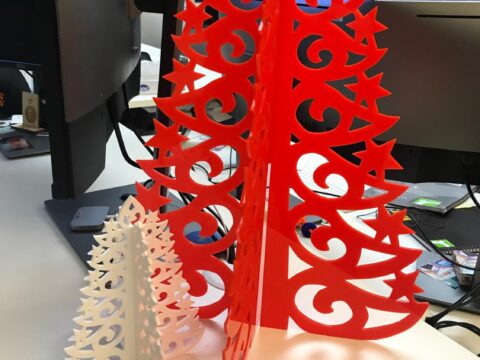 Laser Cut Acrylic Christmas Tree Template DXF File